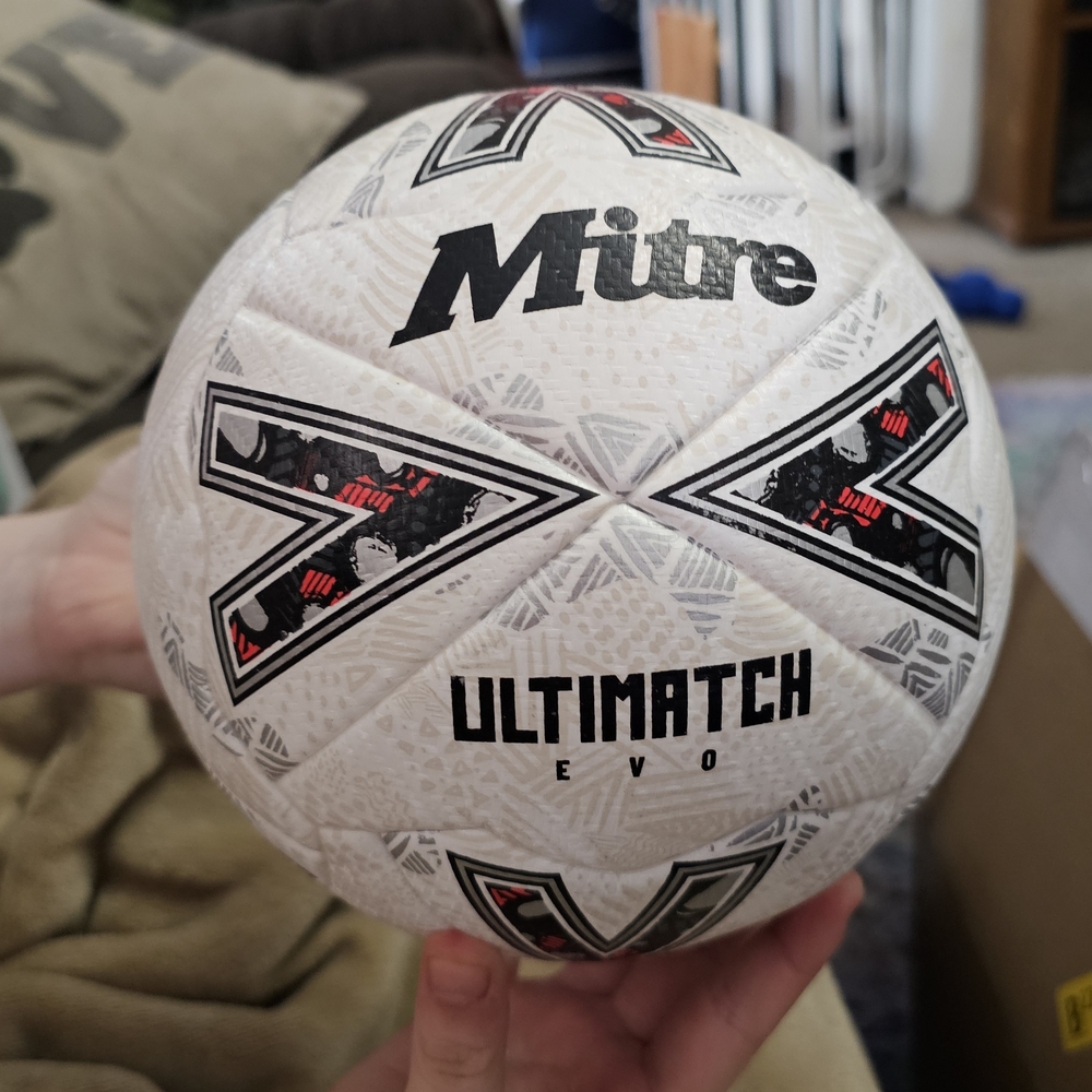 Mitre Ultimatch Evo White Soccer Ball 3